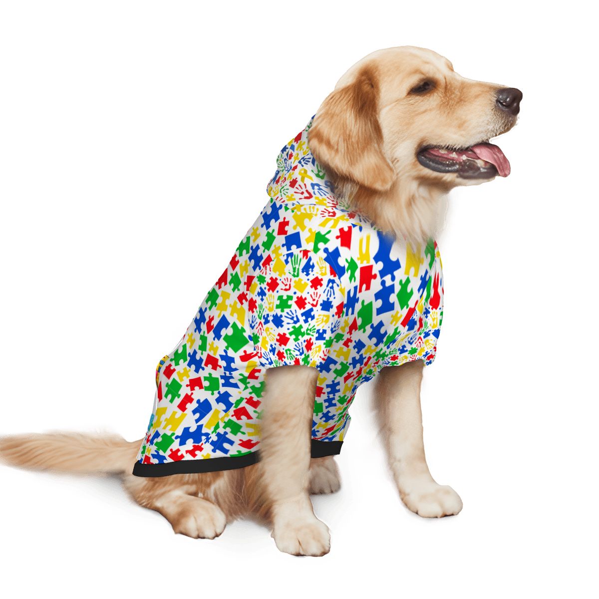 Dog Hoodie for Autism Awareness | Love Needs No Words Design