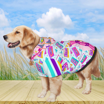 Mix Tape Inspired Dog Hoodie - Best Dressed Pup, Top Dog on the Block Dog Hoodie, Vibrant Colors to Show Off While Walking to the Park