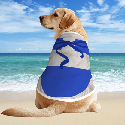Adorable Blue Dog Swimsuit - One-Piece Tank Top Beachwear, WHITE FURRY Friend Cosplay or beach wear, Halloween