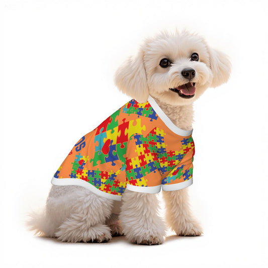 Autism Awareness Dog Hoodie - Orange Design for Autism Support