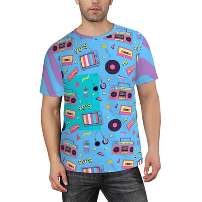 Retro Unisex T-Shirt with 80s Mixtape Theme, Fun Shirt, Can Match with Your Bestie, Dog Hoodie Available as Well