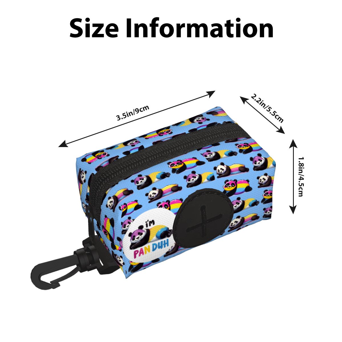 Pansexual Pride Dog Poop Bag Holder - Easy to Carry 'Pan-Duh' Design