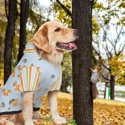 Custom Blue Dog Hoodie with Distracted by Squirrels Design, Dog Lover Gift, Perfect Outfit for A Ride or Walk in the Park