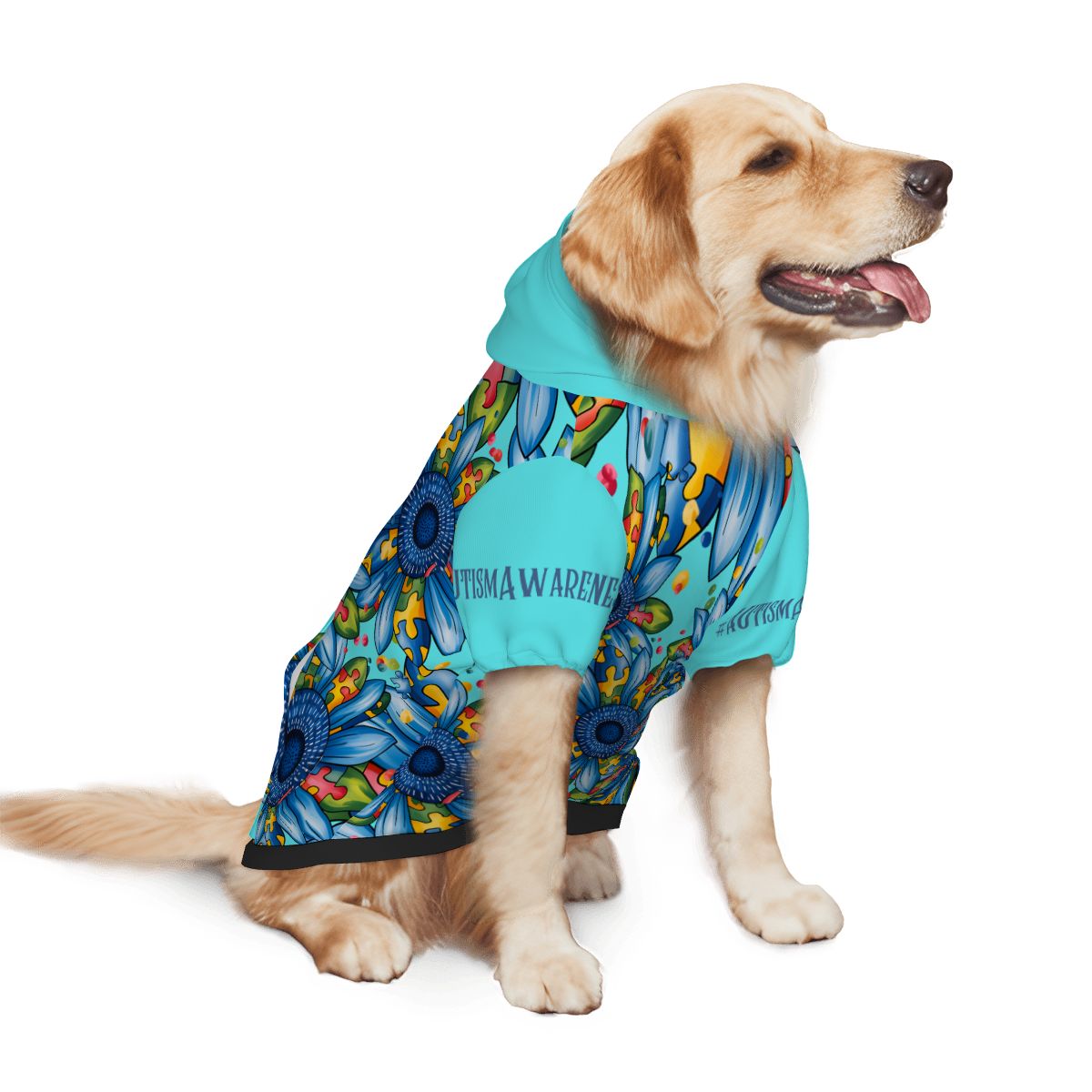 Cute Autism Awareness Pet Hoodie & Mom Tee - Matching Set in Autism Blue