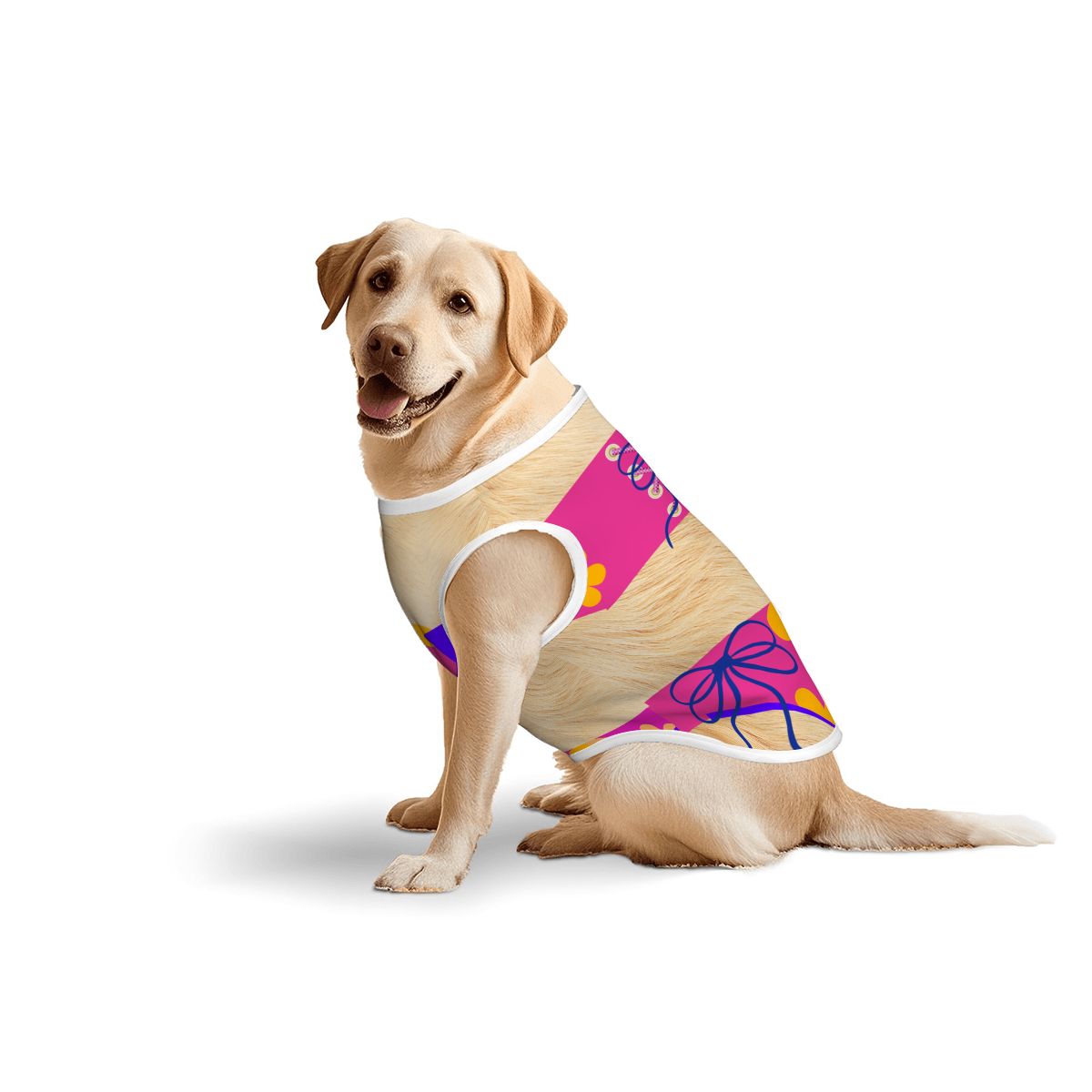 Dog Beachwear - Pink One-Piece Tank Top Swimsuit Costume, BEIGE FURRY Friend