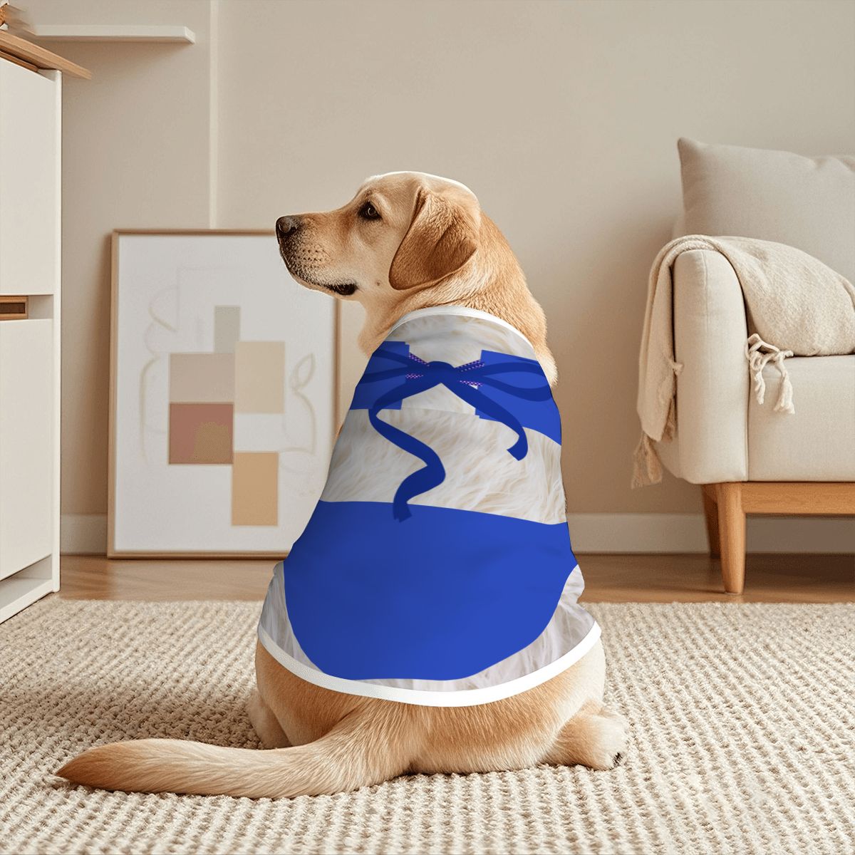 Stylish Dog Tank Top: Blue Bikini Beach Look for Summer