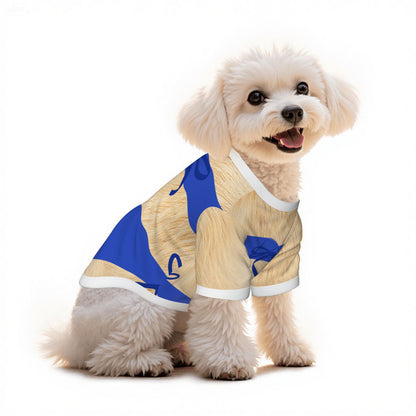 Small Dog in a BIKINI, Vacation Time Boys and Girls, Cats and Dogs, Put on your Swimsuits now.  BEIGE FURRY BFF