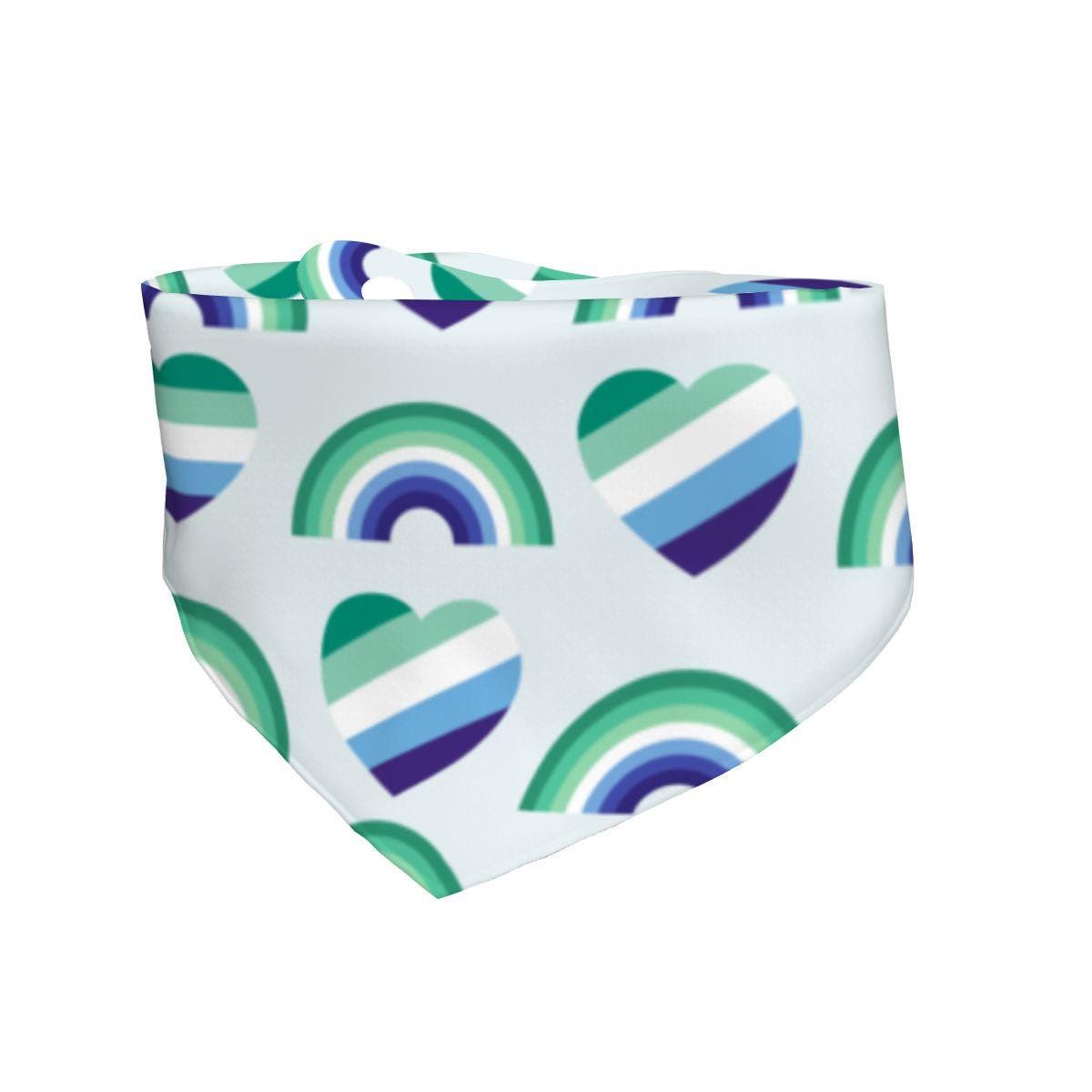 Small Dog Gay Pride Flag for Boys Who Love Boys, Fun Bandana to Wear to Pride and the Dog Park, Fashionable, Boys Who Love Boys Fashion