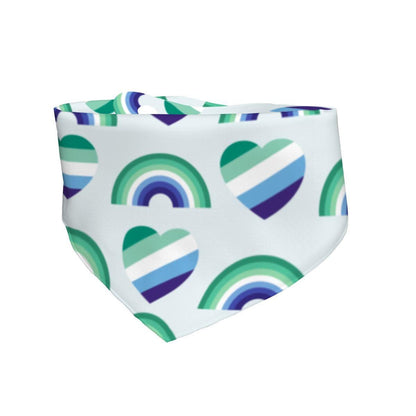 Small Dog Gay Pride Flag for Boys Who Love Boys, Fun Bandana to Wear to Pride and the Dog Park, Fashionable, Boys Who Love Boys Fashion