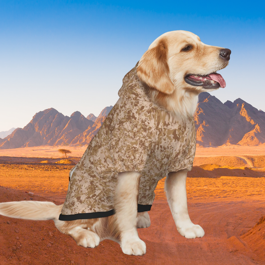Military-Inspired Brown Camo Dog Hoodie - Stealth Mode Fashion