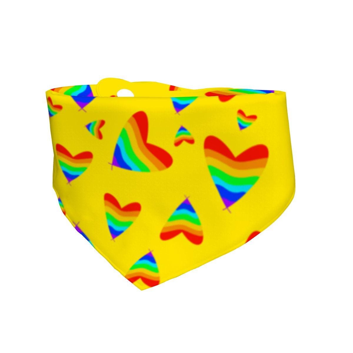 LGBTQ Pride Cat Scarf - Reversible Heart Design