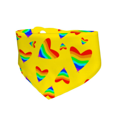 LGBTQ Pride Cat Scarf - Reversible Heart Design