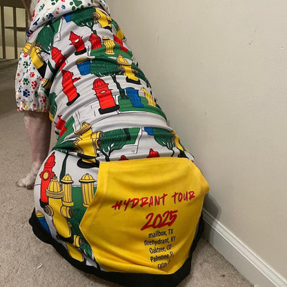 Unique Dog Hoodie: Fire Hydrants & Concert Tee Vibes, List of Sites for Concert or Favorite Places to Visit, Perfect Gift for Fathers day