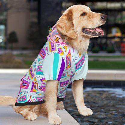 Mix Tape Inspired Dog Hoodie - Best Dressed Pup, Top Dog on the Block Dog Hoodie, Vibrant Colors to Show Off While Walking to the Park