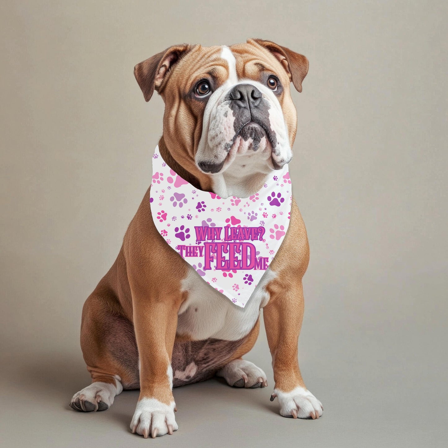 Delightful Dog Fashionista Bandana - Wearable Whimsy for Your Pooch, Still Live with Parents, why leave