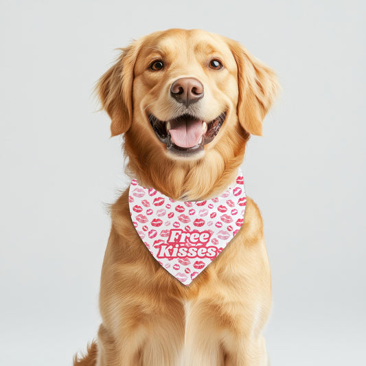 Sun's Out, Tongue's Out, Large Dog Bandana, Free Kisses, Dog Fashion Scarf, Where out to the Park and in the Neighborhood