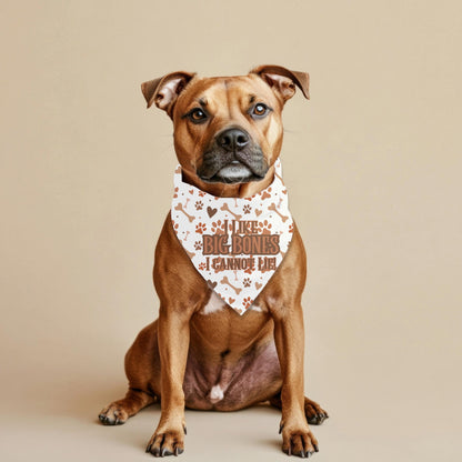 I like Big Bones, I cannot Lie. Large Dog Bandana, Reversible to Treats Welcome, Custom Dog Bandana, Perfect for Dog Park Fun