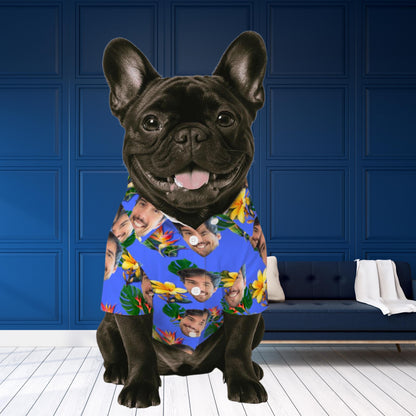 Custom Photo Print Hawaiian Shirt Set for Pet and Owner - Matching Outfits for Human and their BFF Pets, Stylish, Fashionable, Fun