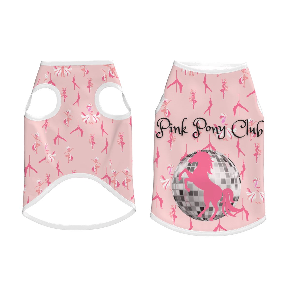 Trendy Dog Tank Top: Pink Pony Club & Disco Ball Design, Chappell Roan celebrate,