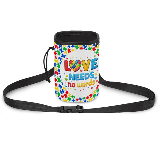 Dog & Cat Treat Pouch | Autism Awareness | Love Needs No Words Gift