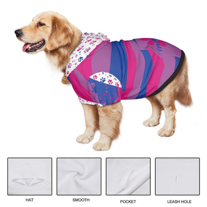 Spread Love and Inclusivity: Bisexual Pride Dog Hoodie, Perfect for Pet Lovers, Customized Pet Clothing, Small to XXL, I Am Proud Too