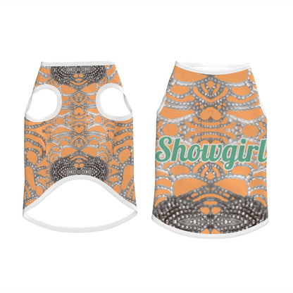 Stylish Large Dog Tank Top - Taylor Swift Inspired Showgirl Album Design with Rhinestone look