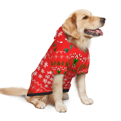 Red Christmas Ugly Sweater for Dog, Festive Dog Hoodie, Happy Holidays!