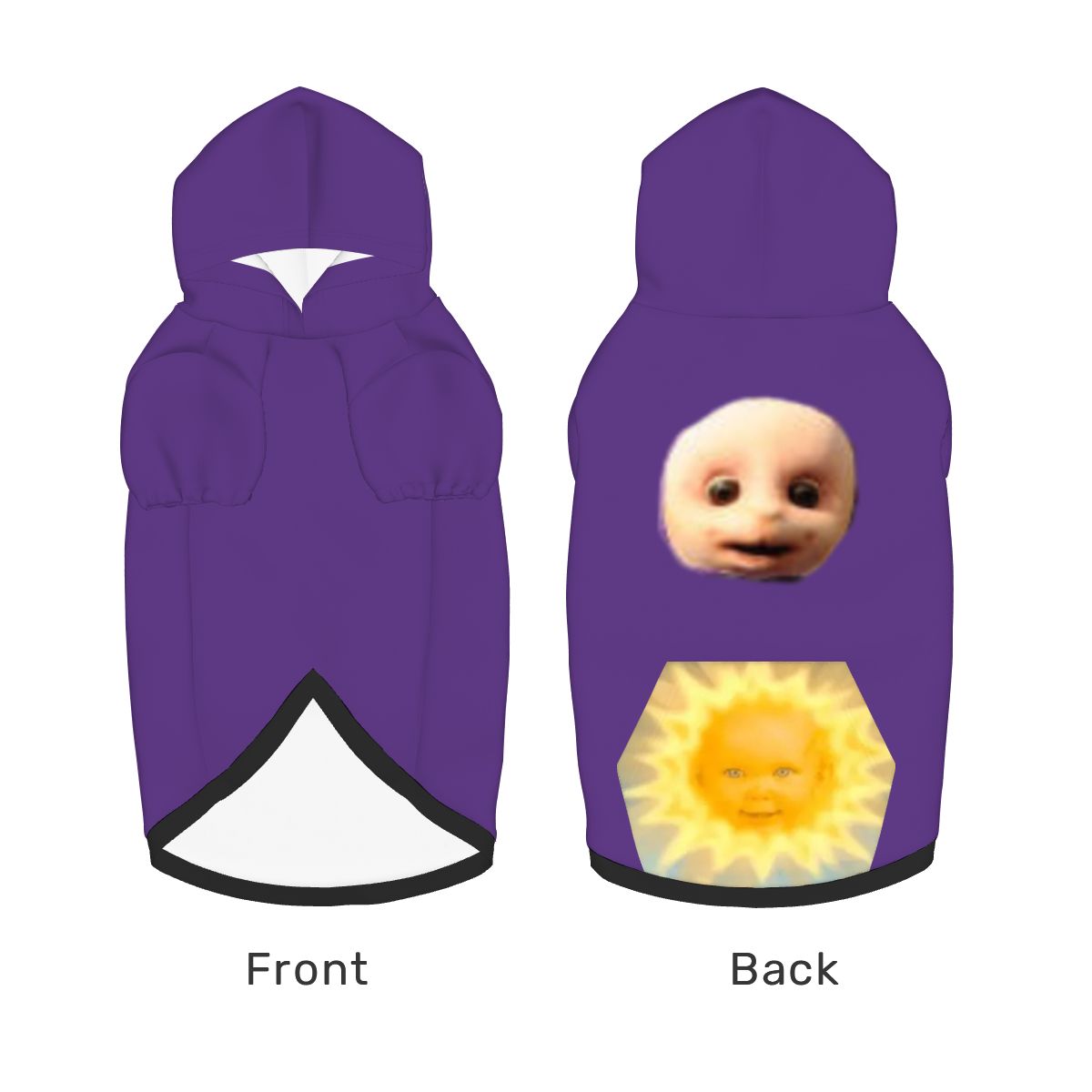 Dog Costume Hoodie for Teletubbies Fan - Pet Apparel, Tinky Winky Purple Teletubby Costume, for Halloween or Everyday Cosplay, A Must Have Retro Design