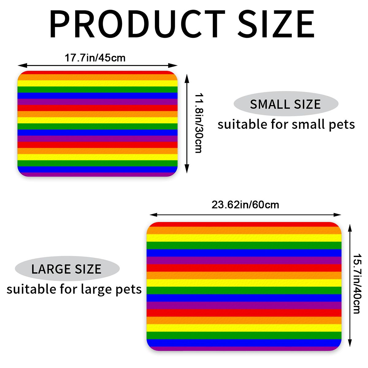 Pride Dog & Cat Feeding Mat - Stylish Placemat to Protect Your Floor