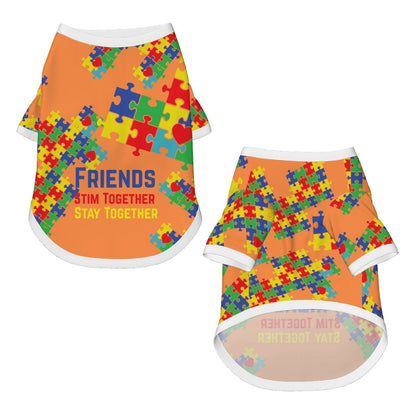 Autism Awareness Dog Hoodie - Orange Design for Autism Support