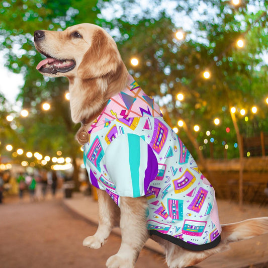 Mix Tape Inspired Dog Hoodie - Best Dressed Pup, Top Dog on the Block Dog Hoodie, Vibrant Colors to Show Off While Walking to the Park