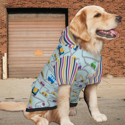 Unique Car Dog Hoodie, Driving with Warning Sign Stops for Squirrels and Snacks, Matching Pet Outfits