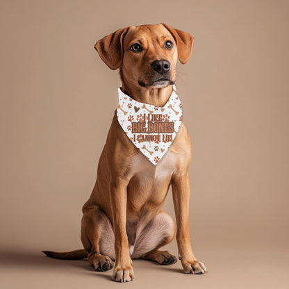 I like Big Bones, I cannot Lie. Large Dog Bandana, Reversible to Treats Welcome, Custom Dog Bandana, Perfect for Dog Park Fun