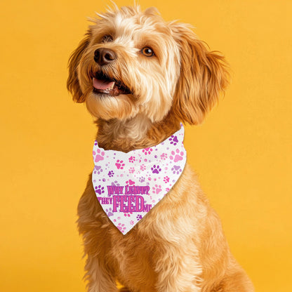 I Still Live with my Parents Small Dog bandana, Why Leave, They Feed Me on the Reversed Side, Pink and Purple Bandana, Perfect for Outings