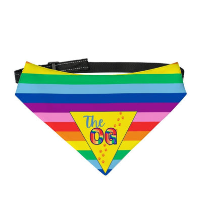 OG Pride Flag for the OG Dog, Rainbow Hearts Dog Bandana for Large Breeds, LGBTQ Pride, Awesome Bandana for an Awesome Dog to Show Off