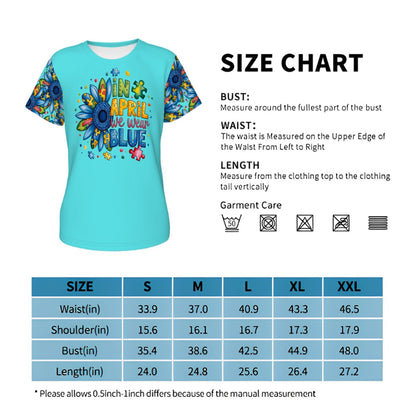 Matching Autism Awareness Hoodie for Pet & Short Sleeve Tee for Mom - Autism Blue