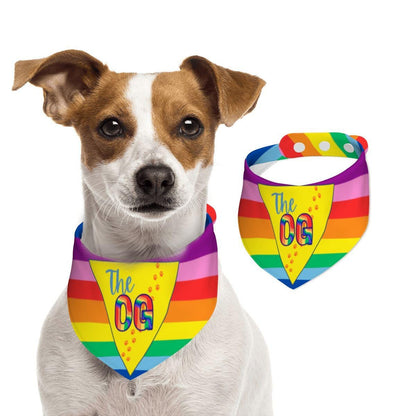 Show Your Cat Pride with this Pride Flag Cat Bandana, Reversible Pet Neckwear, Has the OG Gay Flag for the OG Cat, a Cat Fashionista Must