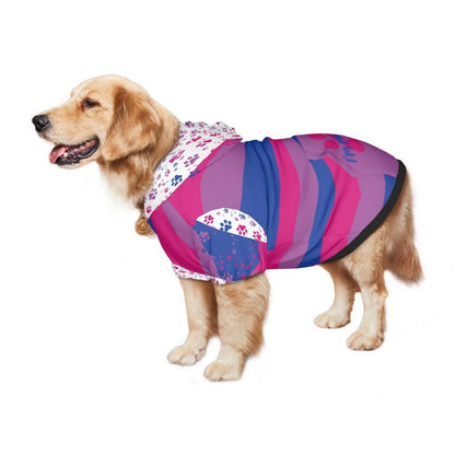 Spread Love and Inclusivity: Bisexual Pride Dog Hoodie, Perfect for Pet Lovers, Customized Pet Clothing, Small to XXL, I Am Proud Too