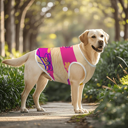 Dog Beachwear - Pink One-Piece Tank Top Swimsuit Costume, BEIGE FURRY Friend