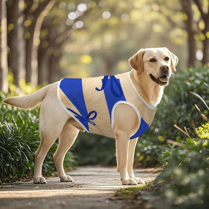 Blue Dog Bikini Costume -BEIGE FUR Perfect for Beach Days and Pool Parties, Stylish Summer Fun, Let's Get going
