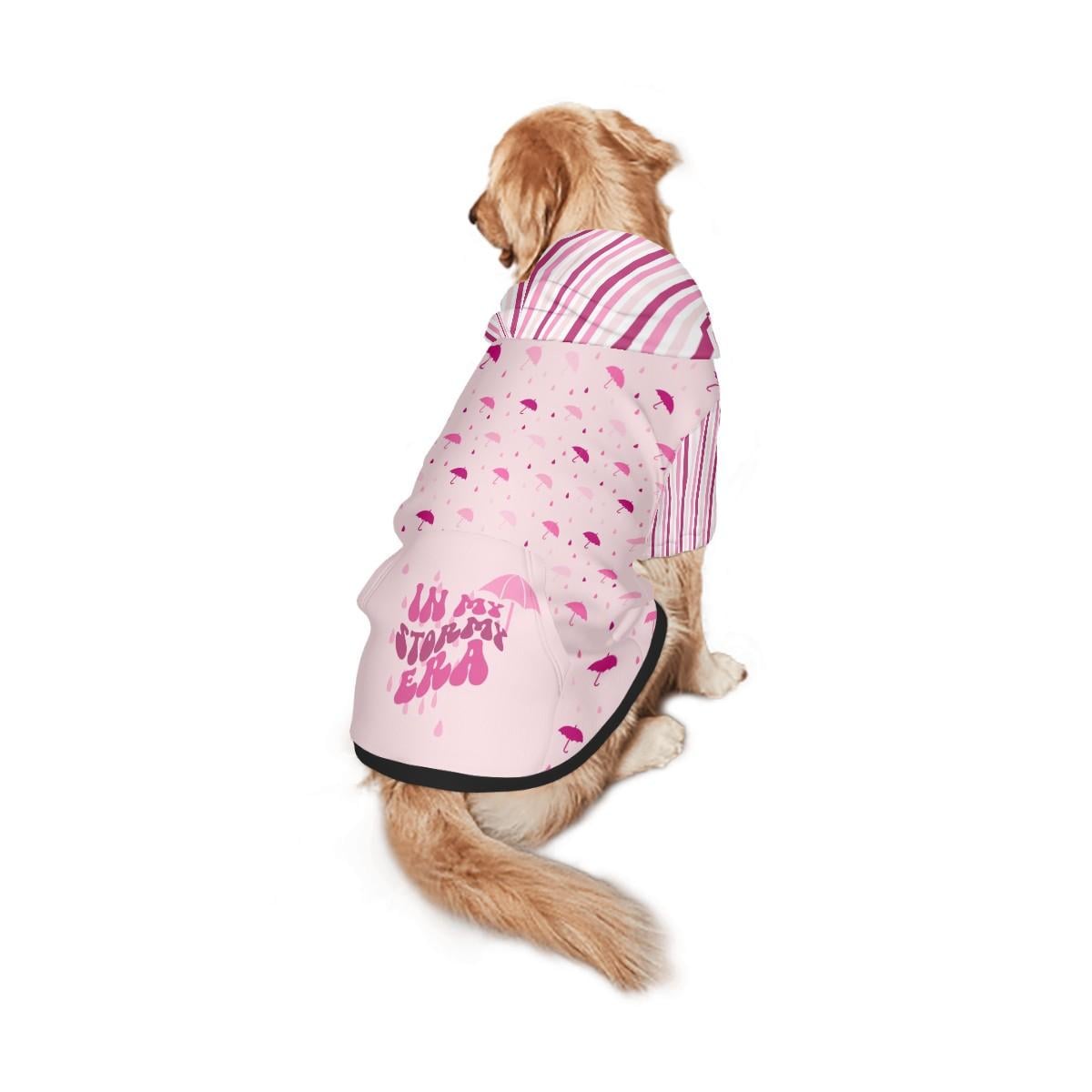 In My Stormy Era Dog Hoodie, Pink Umbrellas to Celebrate Your Own Stormy In Fashion, Cute Dog Outfit sizes Small to XXL