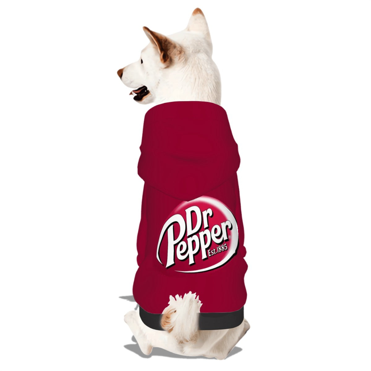 Dr. Pepper Soda Dog Hoodie - Fun & Stylish Pet Clothing, Show your support, FanArt, Fan Wear