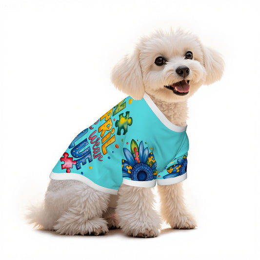 Autism Blue Hoodie for Pets & Mom's Matching Short Sleeve Tee - Awareness Set