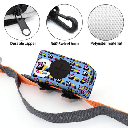 Pansexual Pride Dog Poop Bag Holder - Easy to Carry 'Pan-Duh' Design