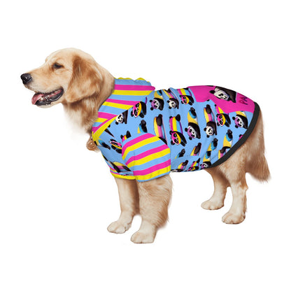 Adorable Panda Dog Hoodie, Celebrate Pride with Pan Sexual Theme Pet Outfit