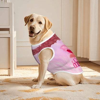 Taylor Swift Inspired Dog Tank Top - Call Me Honey in Pink & Rose Red, Showgirl Era