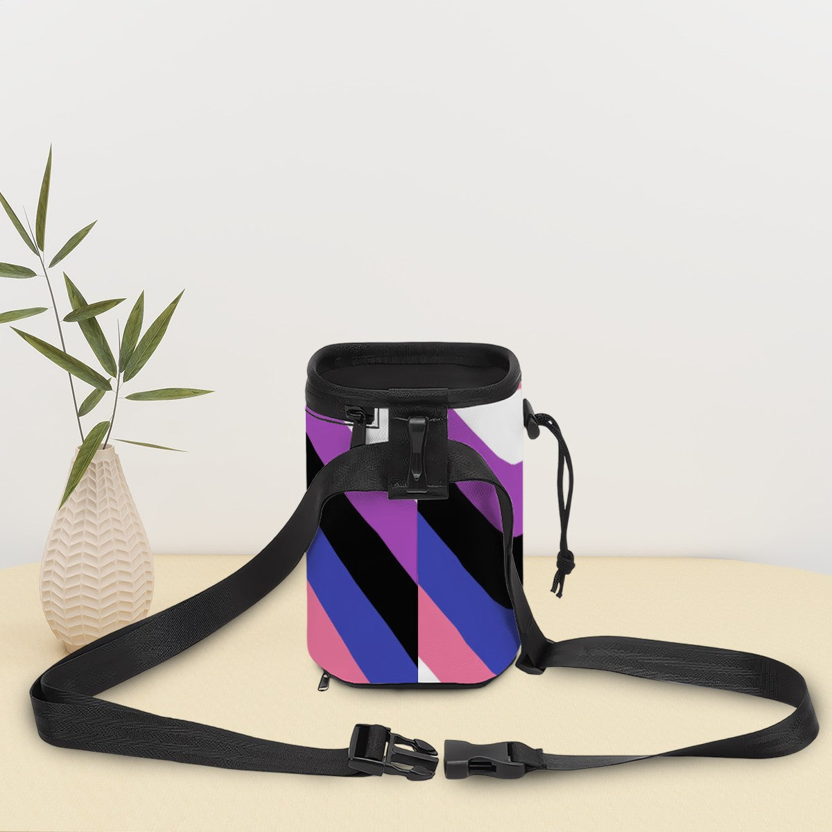 Gender Fluid Treats for Everyone, Funny Pet Treat Carrier - No Spill, Zip Closed, Long Strap