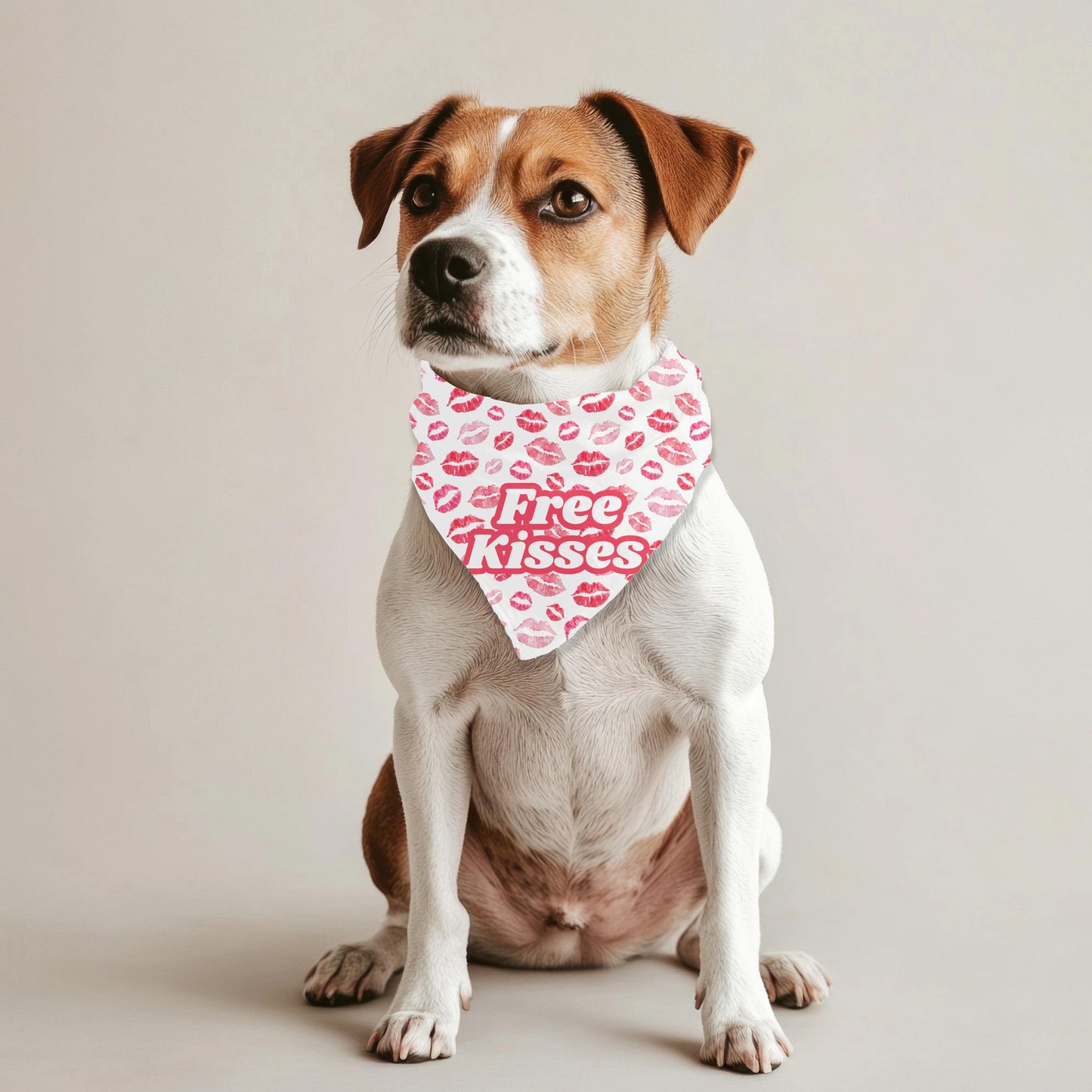 Sun's Out, Tongue's Out, and Free Kisses Cute Small Dog Bandana for Sunny Days - Colorful Neckwear, Reversible