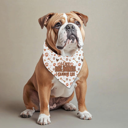 I like Big Bones, I cannot Lie. Large Dog Bandana, Reversible to Treats Welcome, Custom Dog Bandana, Perfect for Dog Park Fun