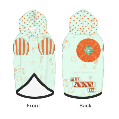 Showgirl Album Dog Hoodie , Teal & Orange Glitter Vinyl, Taylor Swift Inspired, Fashion from Taylors recent Album